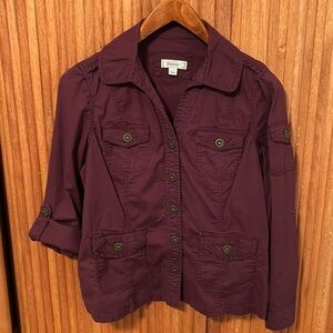 Burgundy/Eggplant colored light jacket